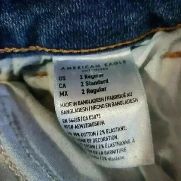 American Eagle Women's Super Stretch Skinny Denim Jeans Size 2 Regular - Picture 5 of 9